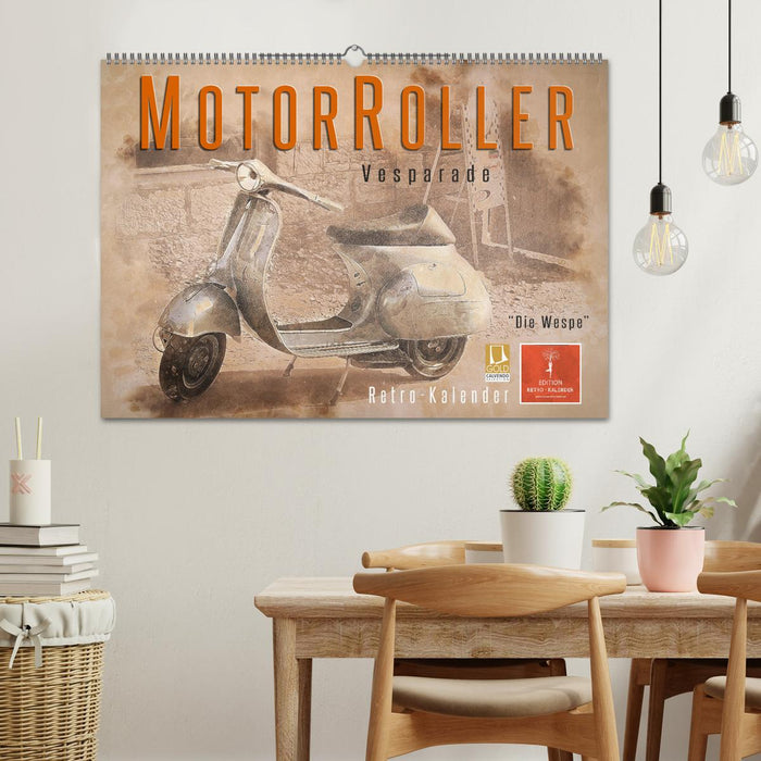 Mototrroller - Vesparade (CALVENDO Wandkalender 2024)