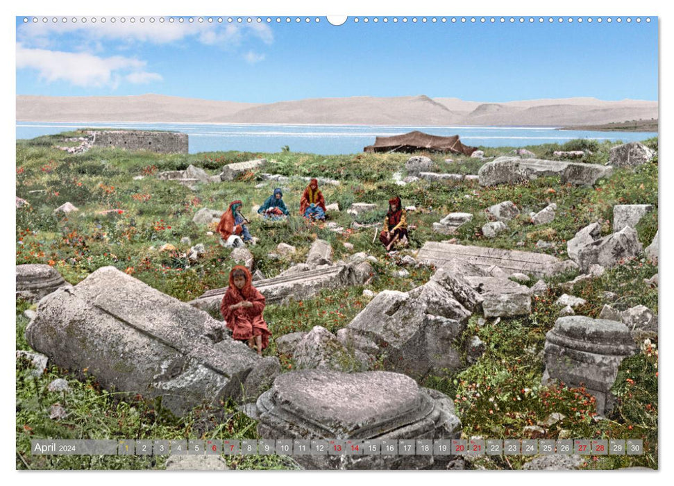 Heiliges Land um das Jahr 1900 - Fotos neu restauriert und koloriert (CALVENDO Wandkalender 2024)