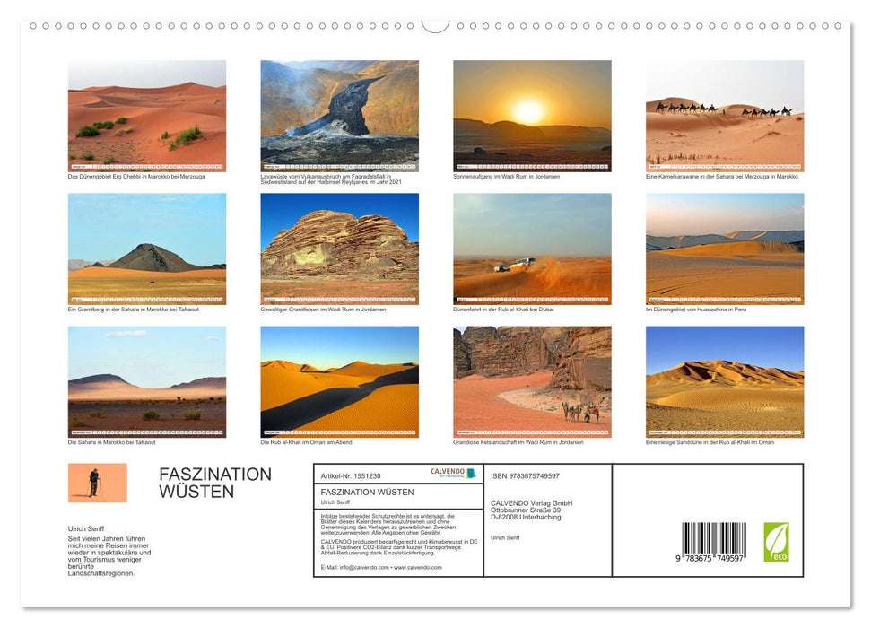 FASZINATION WÜSTEN, Wüsten auf vier Kontinenten (CALVENDO Premium Wandkalender 2024)
