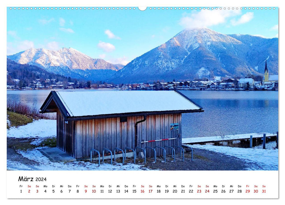 Winterstimmung am Tegernsee (CALVENDO Premium Wandkalender 2024)