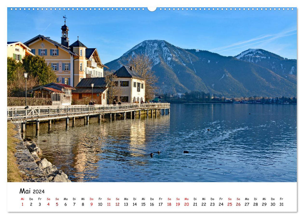 Winterstimmung am Tegernsee (CALVENDO Premium Wandkalender 2024)