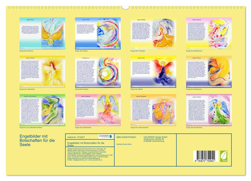 Engelbilder mit Botschaften für die Seele (CALVENDO Premium Wandkalender 2024)