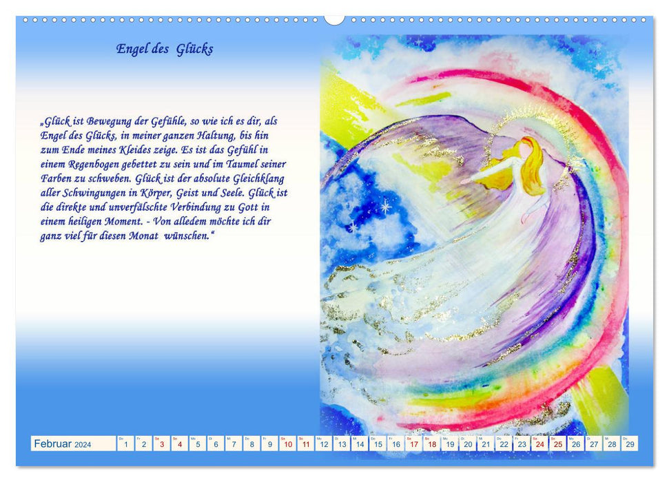 Images d'anges avec messages pour l'âme (Calendrier mural CALVENDO Premium 2024) 