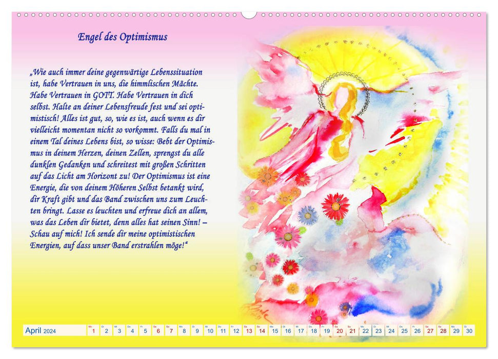 Angel pictures with messages for the soul (CALVENDO Premium Wall Calendar 2024) 