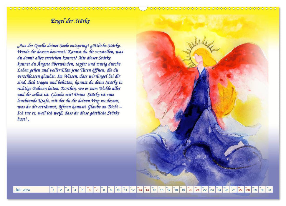 Angel pictures with messages for the soul (CALVENDO Premium Wall Calendar 2024) 