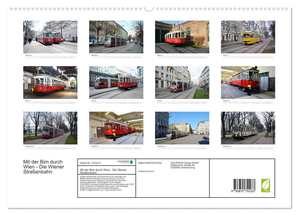 Mit der Bim durch Wien - Die Wiener Straßenbahn (CALVENDO Premium Wandkalender 2024)