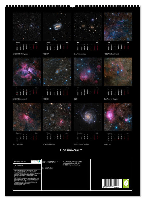 L'Univers (Calendrier mural CALVENDO Premium 2024)