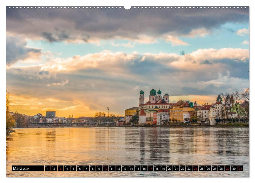 Passau, the Venice of Bavaria (CALVENDO Premium Wall Calendar 2024) 
