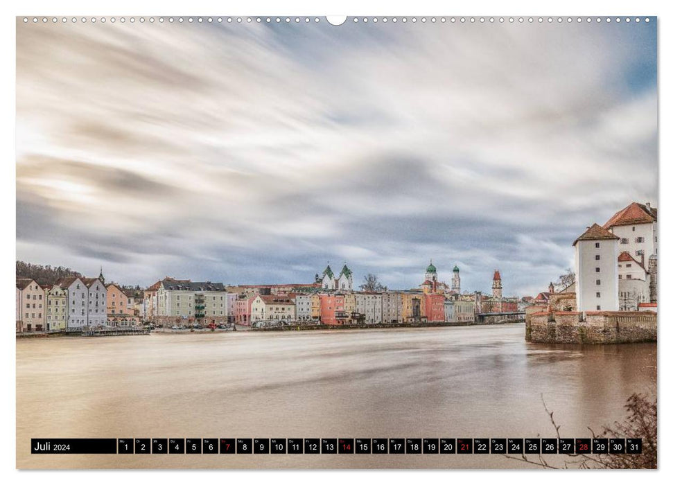 Passau, das Venedig Bayerns (CALVENDO Premium Wandkalender 2024)