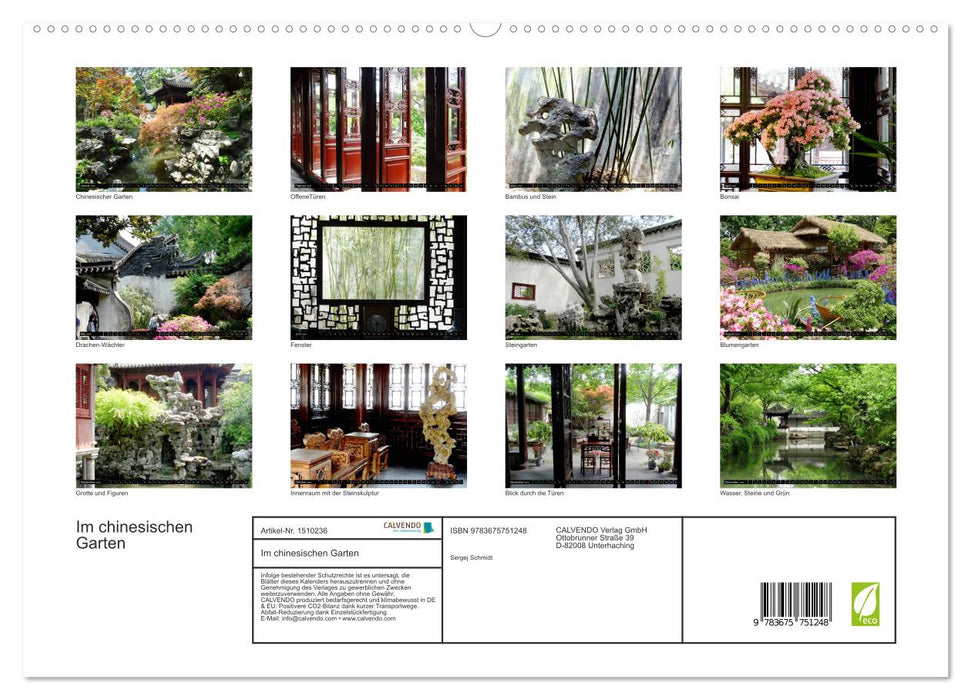 Im chinesischen Garten (CALVENDO Premium Wandkalender 2024)