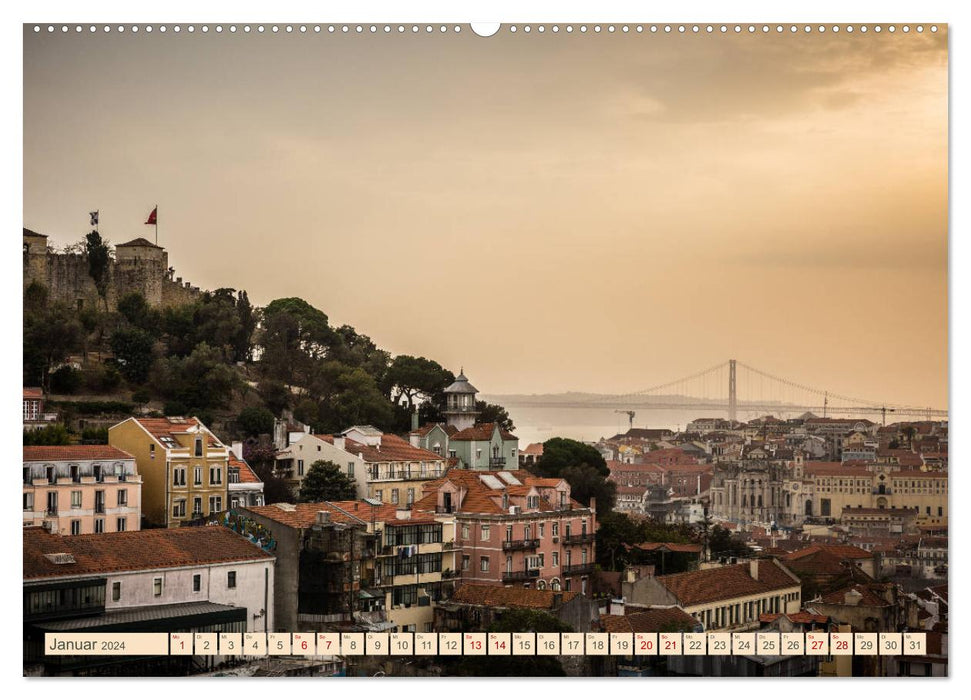 Lisbon - dream city on the Tejo (CALVENDO Premium Wall Calendar 2024) 