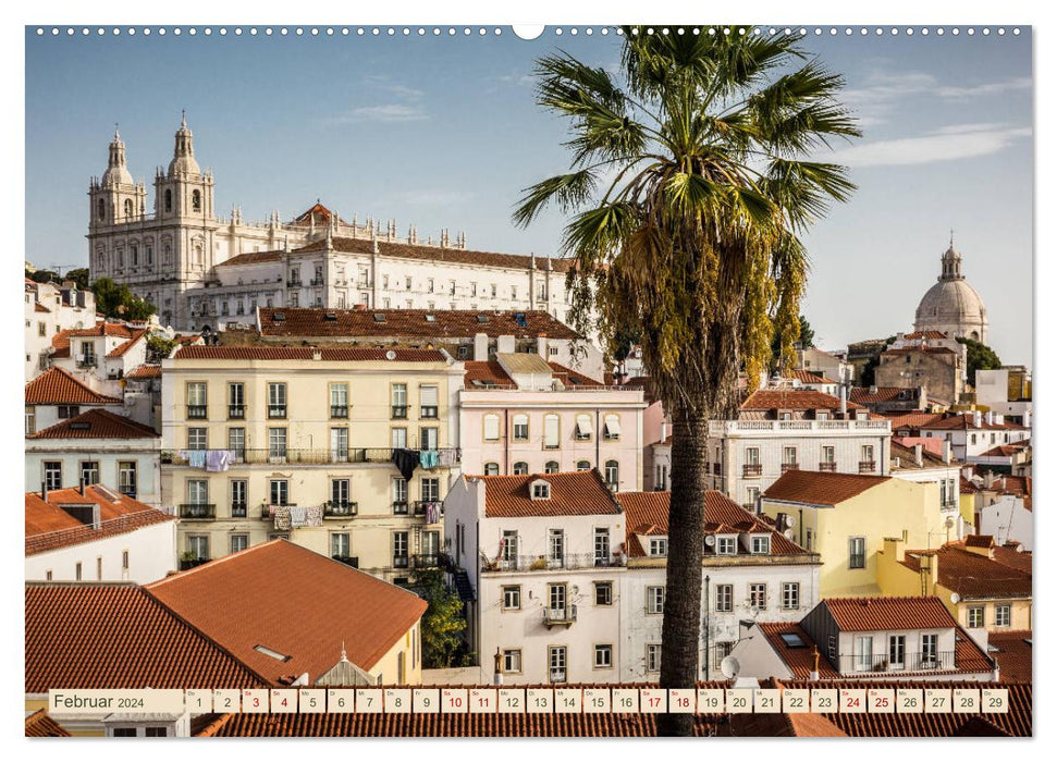 Lisbon - dream city on the Tejo (CALVENDO Premium Wall Calendar 2024) 