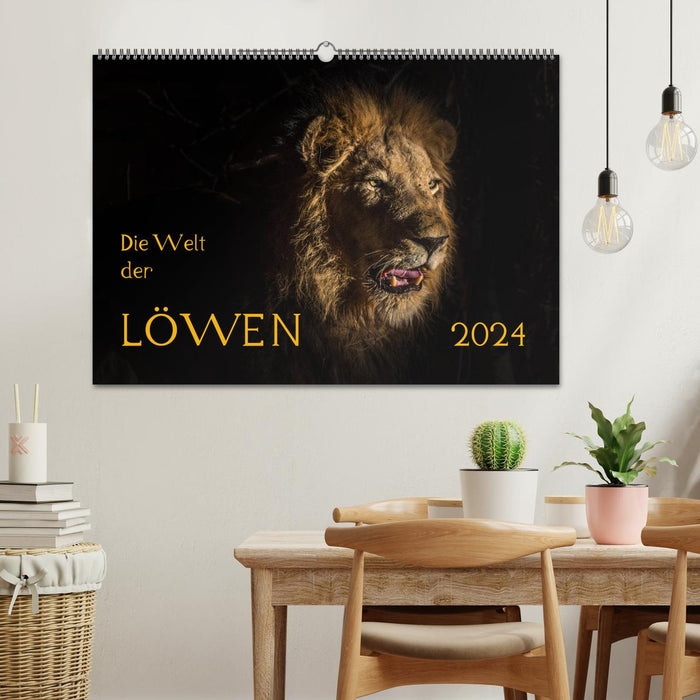 Die Welt der Löwen (CALVENDO Wandkalender 2024)