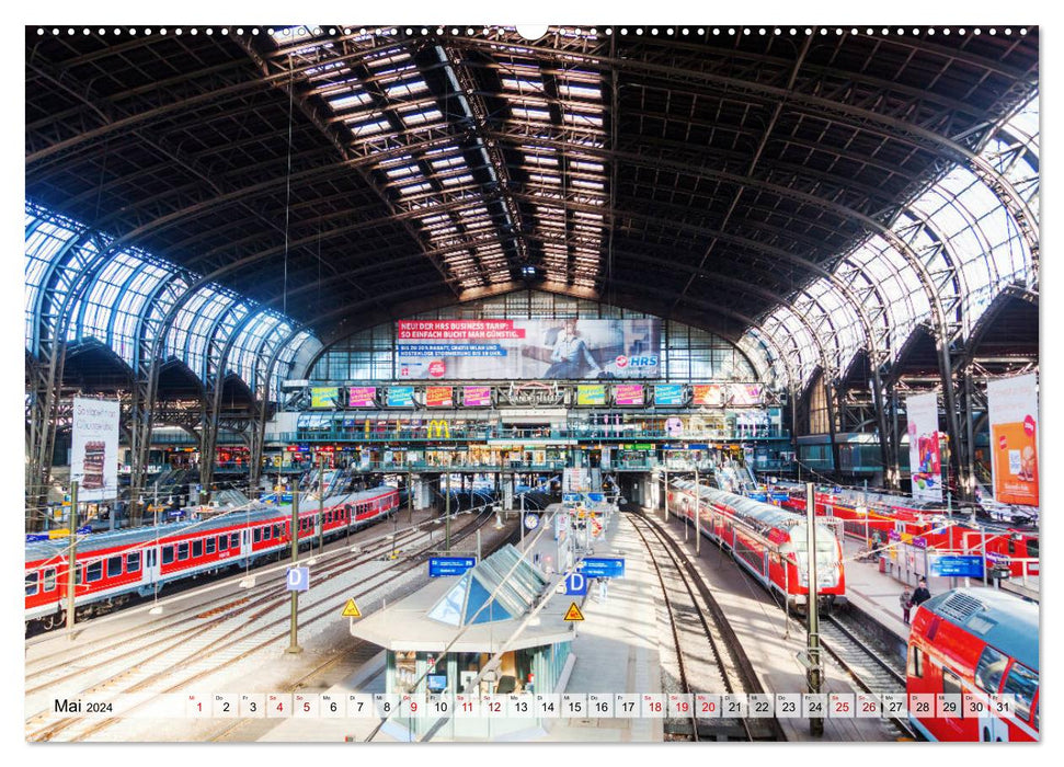 Bahnhöfe in Europa (CALVENDO Premium Wandkalender 2024)