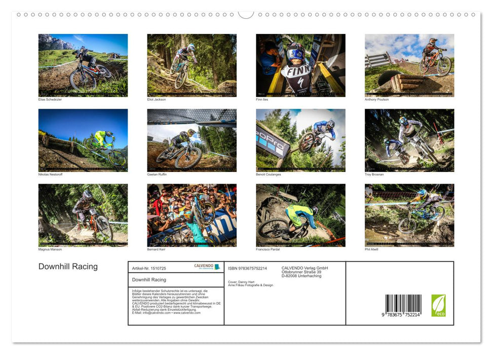 Downhill Racing (CALVENDO Premium Wandkalender 2024)