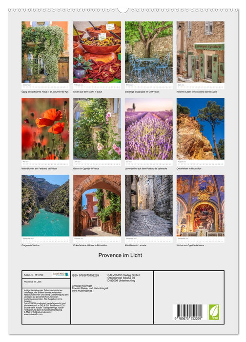 Provence im Licht (CALVENDO Premium Wandkalender 2024)