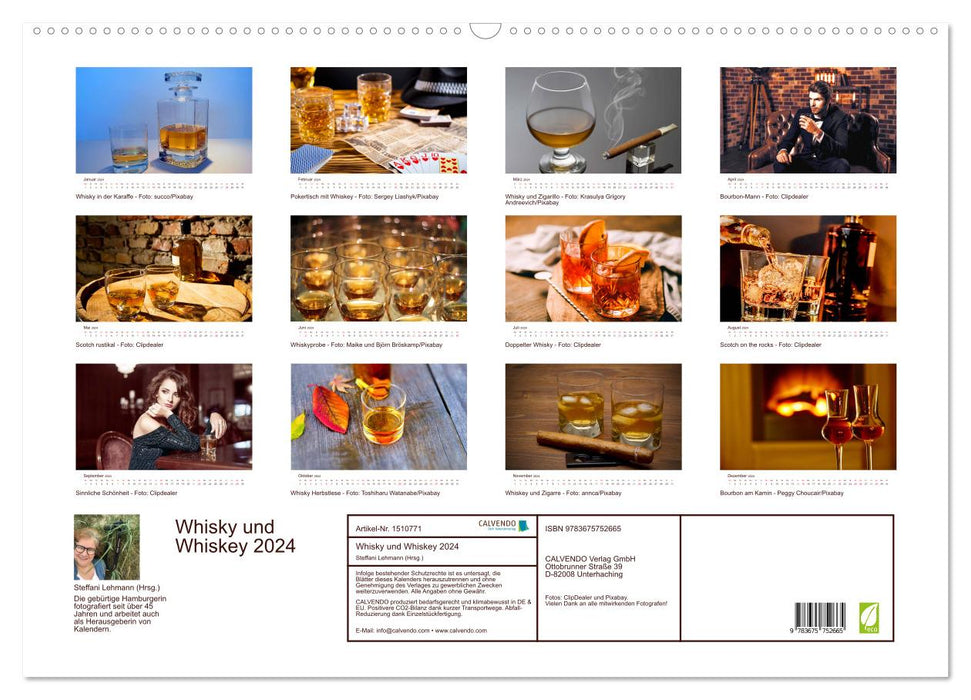 Whisky und Whiskey 2024. Sinnliche Impressionen (CALVENDO Wandkalender 2024)