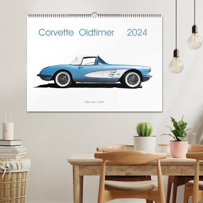 Corvette Oldtimer 2024 (CALVENDO Wandkalender 2024)