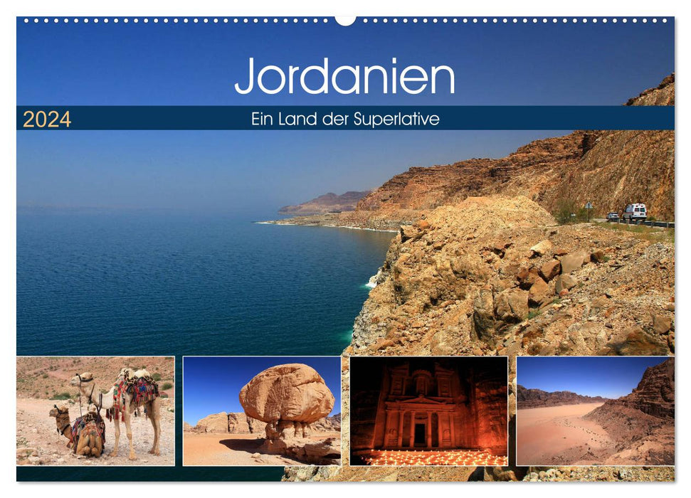 Jordanien - Ein Land der Superlative (CALVENDO Wandkalender 2024)