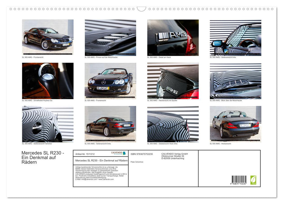 Mercedes SL R230 - Ein Denkmal auf Rädern (CALVENDO Wandkalender 2024)