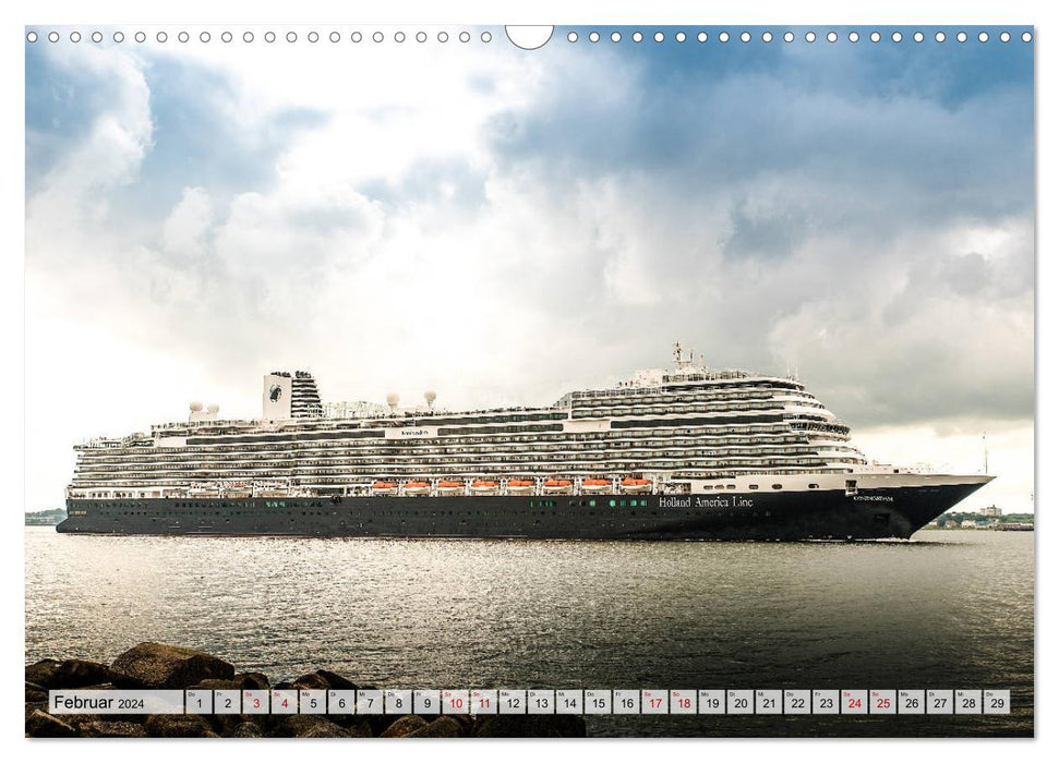 Kreuzfahrtschiffe 2024 (CALVENDO Wandkalender 2024)
