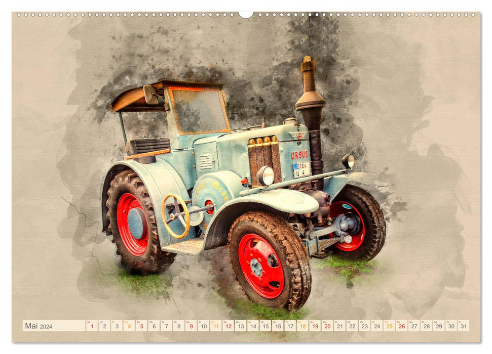 Tracteurs pour les amoureux (calendrier mural CALVENDO 2024)