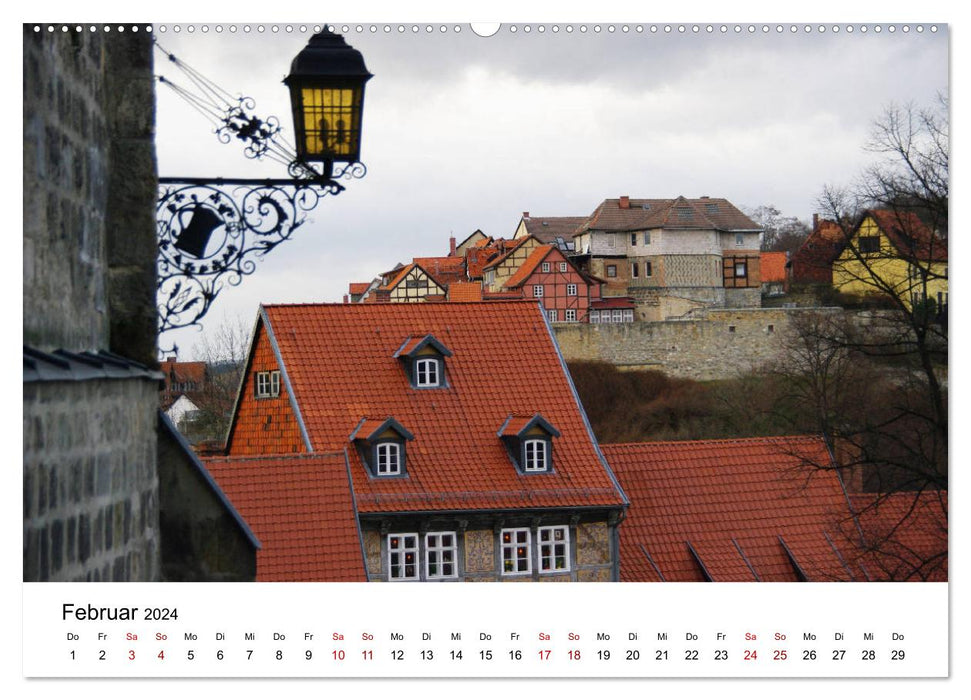 Site du patrimoine mondial de Quedlinburg (calendrier mural CALVENDO 2024) 