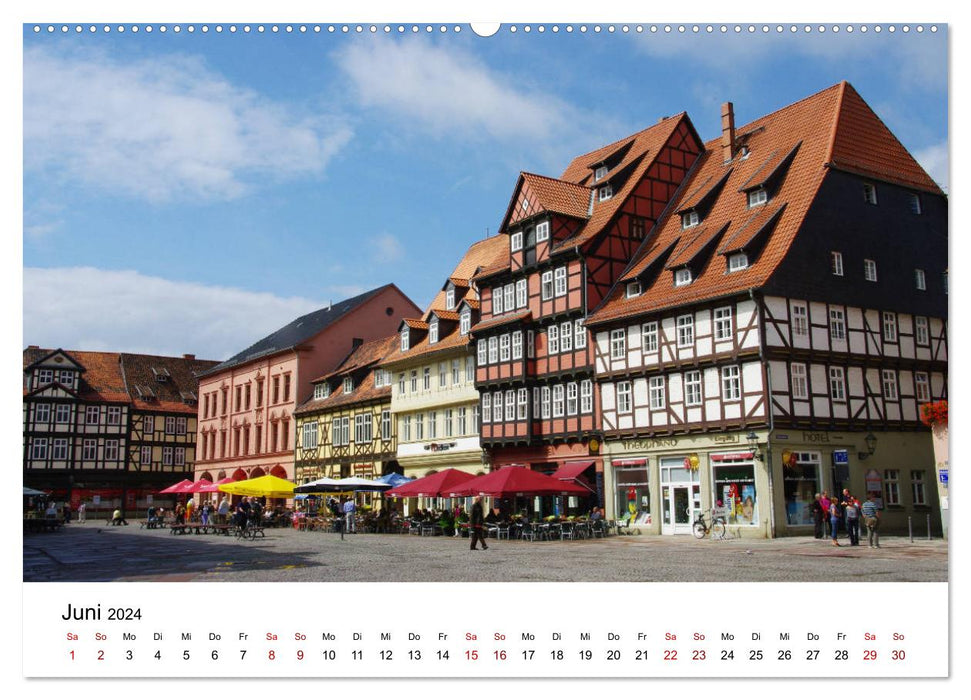 Site du patrimoine mondial de Quedlinburg (calendrier mural CALVENDO 2024) 