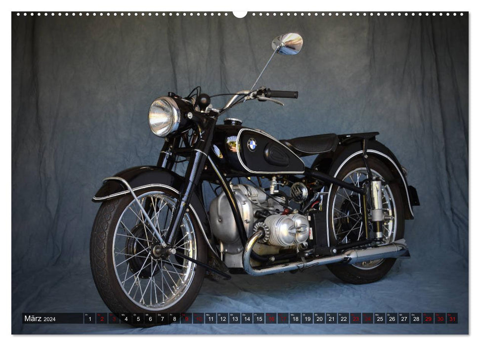 Deutsche Motorrad - Legenden - Rollende Kunstwerke aus alten Zeiten (CALVENDO Premium Wandkalender 2024)