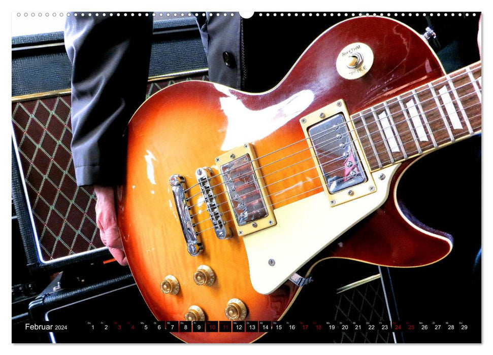 Gitarren und Amps - abgerockt (CALVENDO Premium Wandkalender 2024)