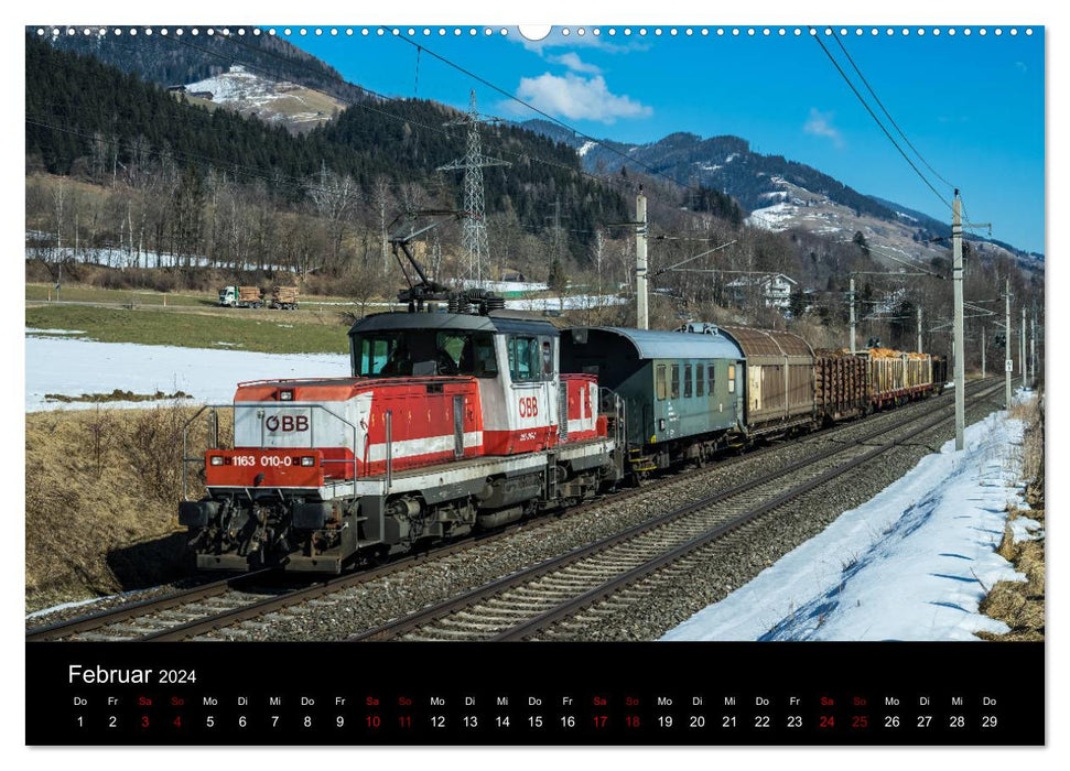 Die Bahn im Salzburgerland (CALVENDO Wandkalender 2024)