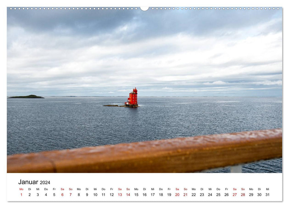 Hurtigruten - Bezaubernde Schönheit der norwegischen Küste (CALVENDO Wandkalender 2024)