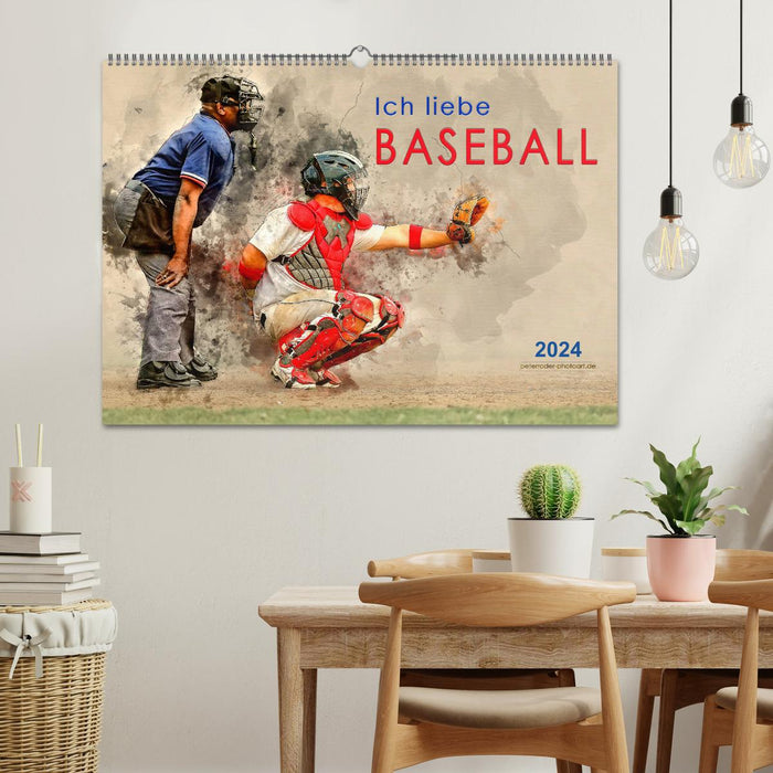 Ich liebe Baseball (CALVENDO Wandkalender 2024)