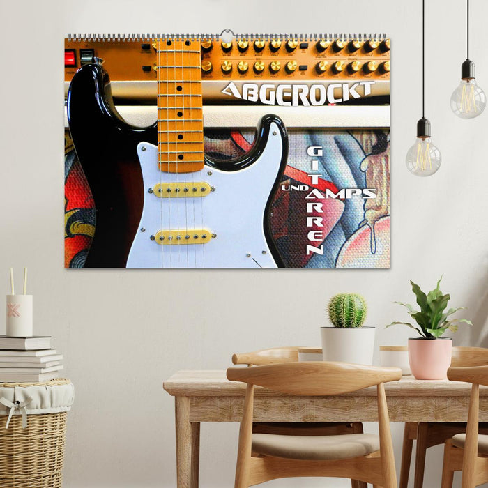 Gitarren und Amps - abgerockt (CALVENDO Wandkalender 2024)