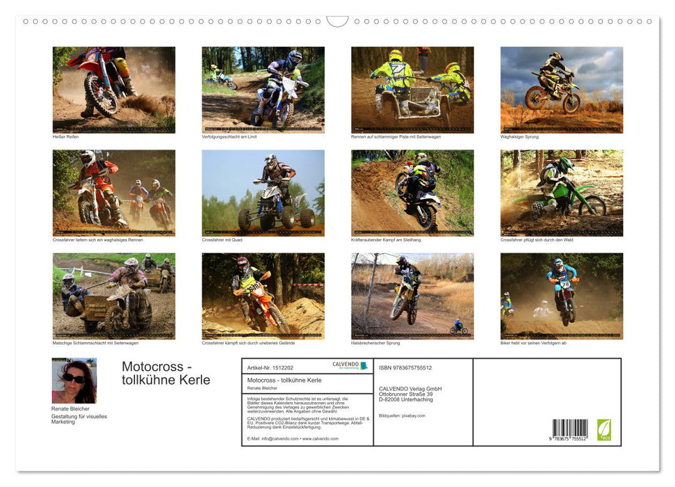 Motocross - tollkühne Kerle (CALVENDO Wandkalender 2024)
