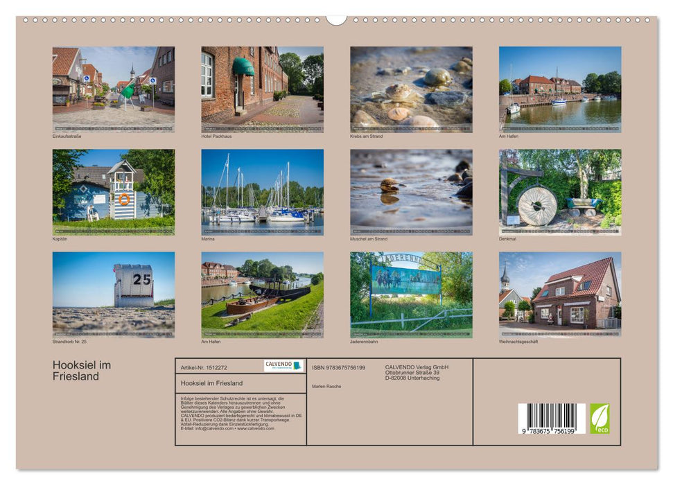 Hooksiel in Friesland (CALVENDO Premium Wall Calendar 2024) 