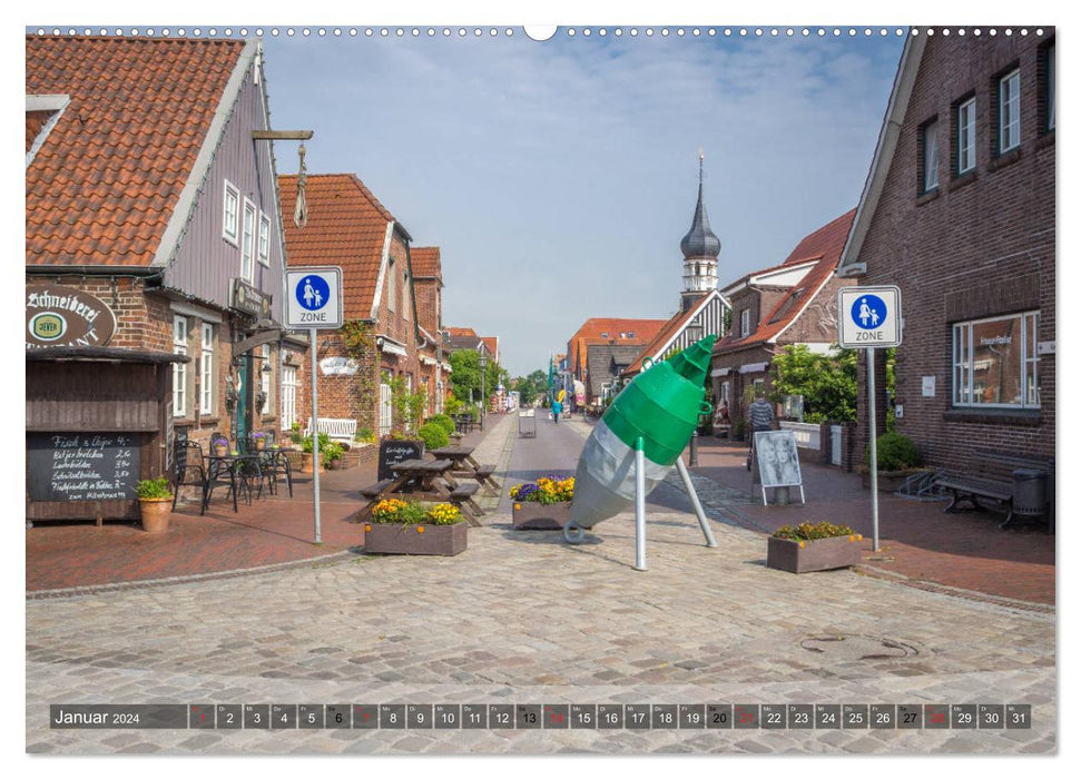 Hooksiel in Friesland (CALVENDO Premium Wall Calendar 2024) 