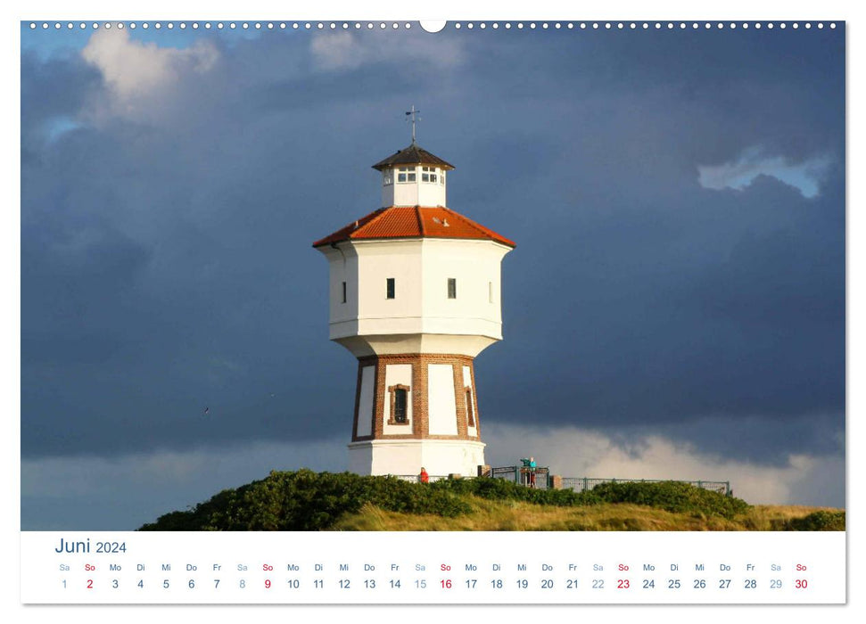Langeoog 2024. Impressions between the harbor and Ostend (CALVENDO Premium Wall Calendar 2024) 