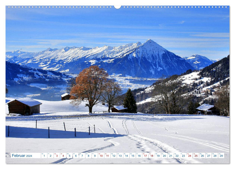 Schweizer Bergblicke (CALVENDO Premium Wandkalender 2024)