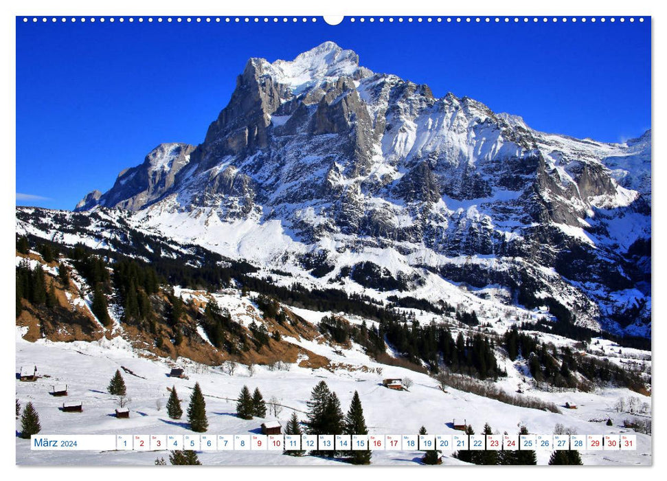 Swiss mountain views (CALVENDO Premium Wall Calendar 2024) 