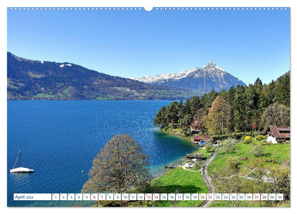 Swiss mountain views (CALVENDO Premium Wall Calendar 2024) 