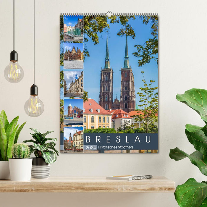 WRESLAU historical city heart (CALVENDO wall calendar 2024) 