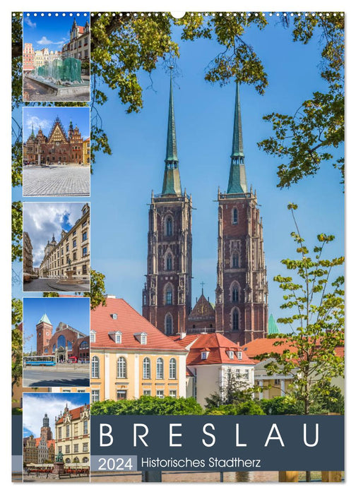 WRESLAU historical city heart (CALVENDO wall calendar 2024) 