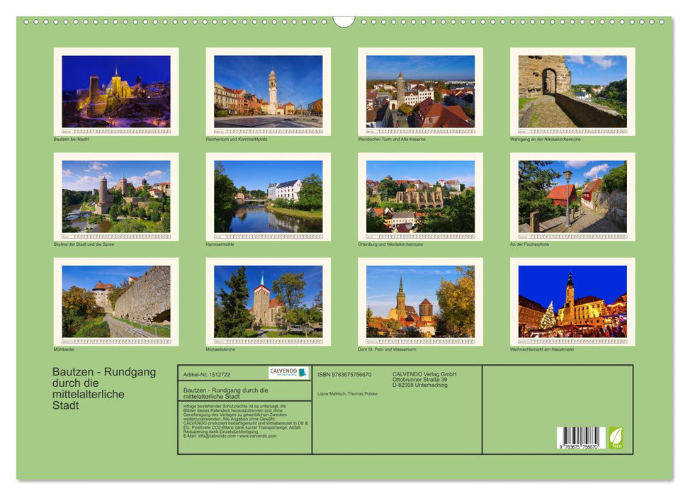 Bautzen - tour through the medieval town (CALVENDO wall calendar 2024) 