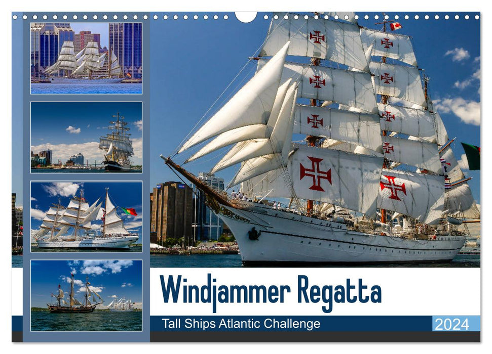 Windjammer-Regatta - Tall Ships Atlantic Challenge (CALVENDO Wandkalender 2024)
