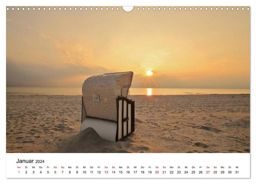 Ein Tag auf der Insel Hiddensee (CALVENDO Wandkalender 2024)