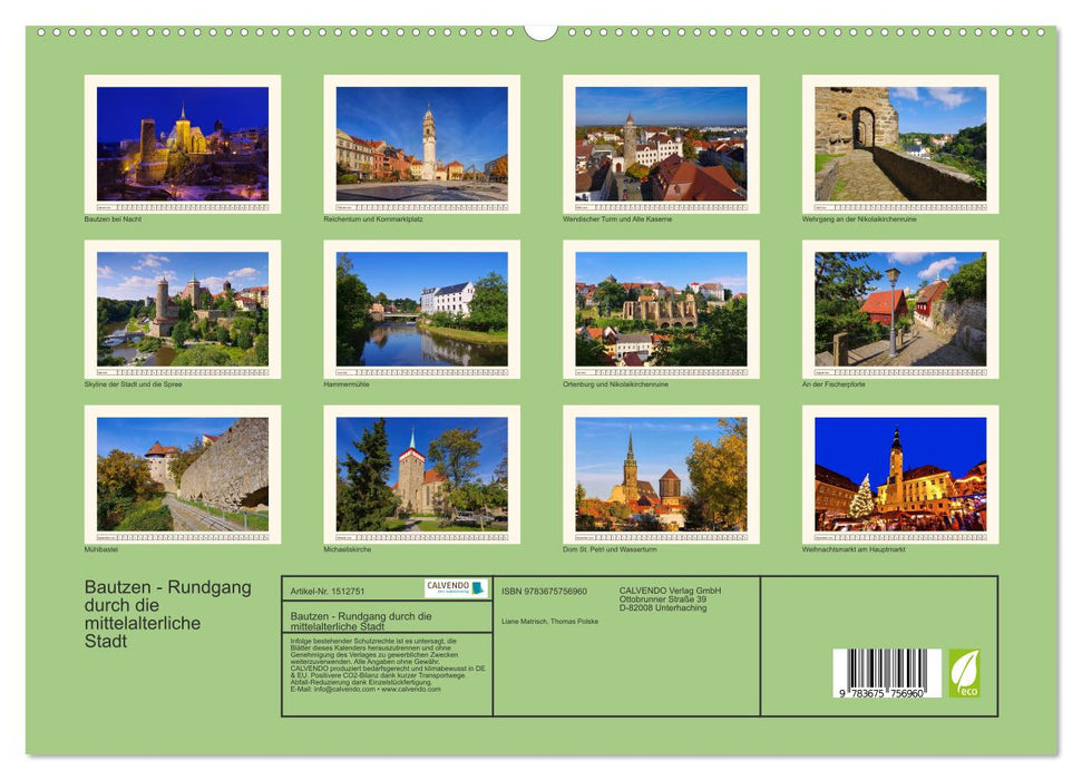 Bautzen - Tour through the medieval town (CALVENDO Premium Wall Calendar 2024) 