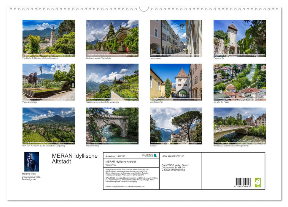 MERAN Idyllic old town (CALVENDO wall calendar 2024) 