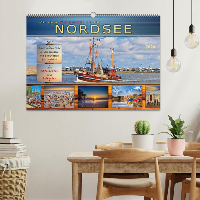 Mit dem Wohnmobil an die Nordsee (CALVENDO Wandkalender 2024)