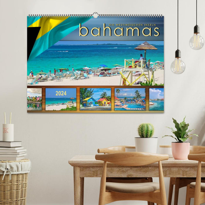 The West Indies - Bahamas (CALVENDO Wall Calendar 2024) 
